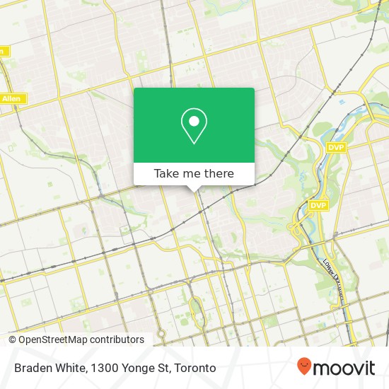 Braden White, 1300 Yonge St map