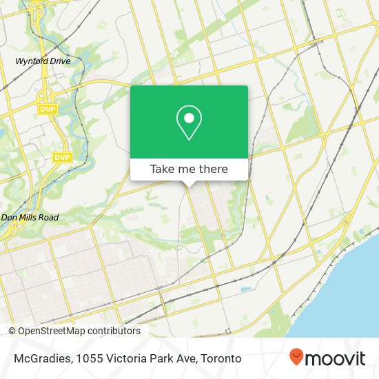 McGradies, 1055 Victoria Park Ave map