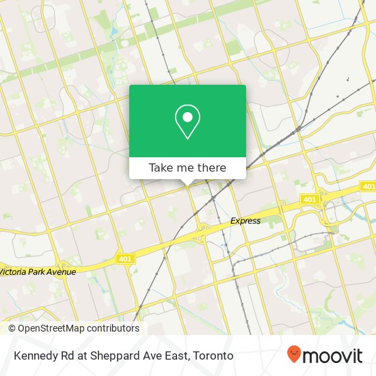 Kennedy Rd at Sheppard Ave East map