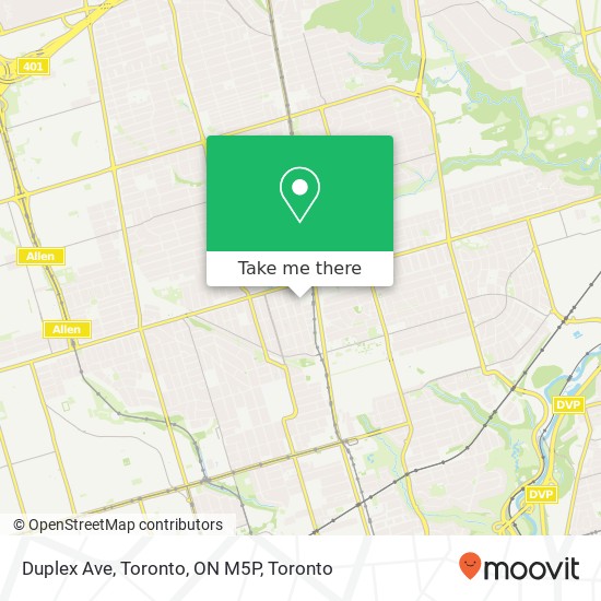 Duplex Ave, Toronto, ON M5P map
