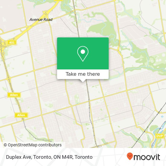 Duplex Ave, Toronto, ON M4R map