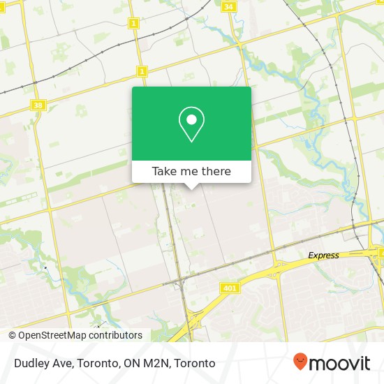 Dudley Ave, Toronto, ON M2N map