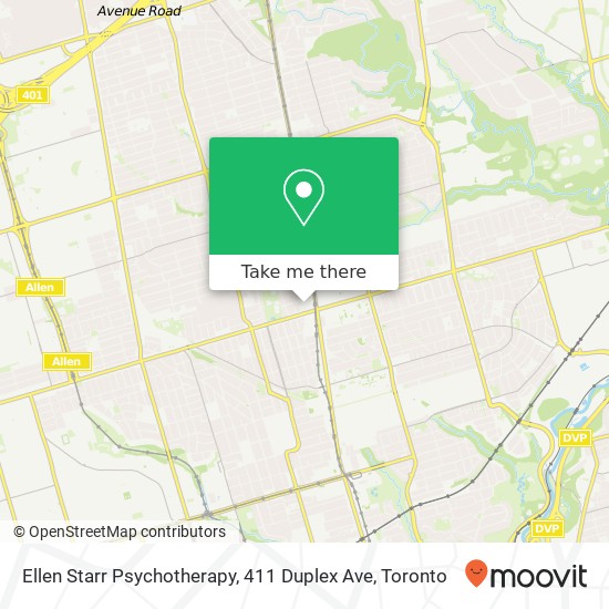 Ellen Starr Psychotherapy, 411 Duplex Ave map