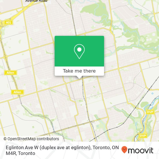 Eglinton Ave W (duplex ave at eglinton), Toronto, ON M4R plan