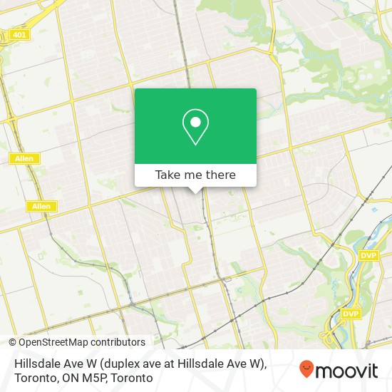 Hillsdale Ave W (duplex ave at Hillsdale Ave W), Toronto, ON M5P map