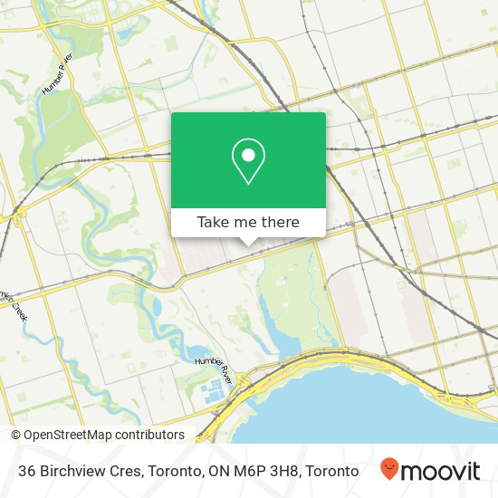 36 Birchview Cres, Toronto, ON M6P 3H8 map