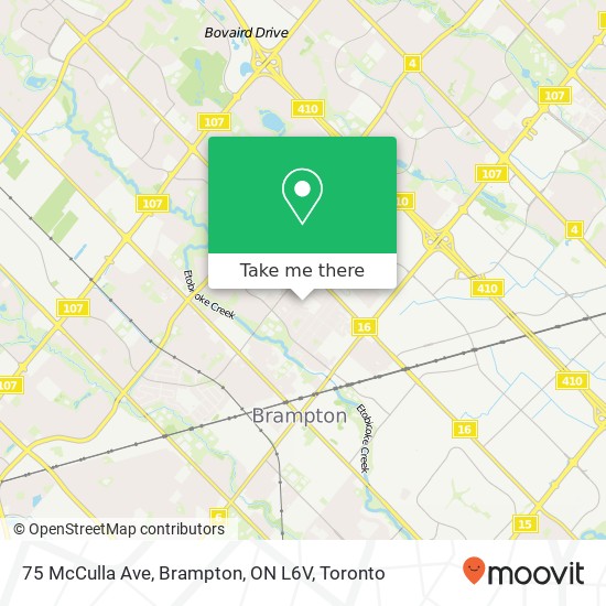 75 McCulla Ave, Brampton, ON L6V map