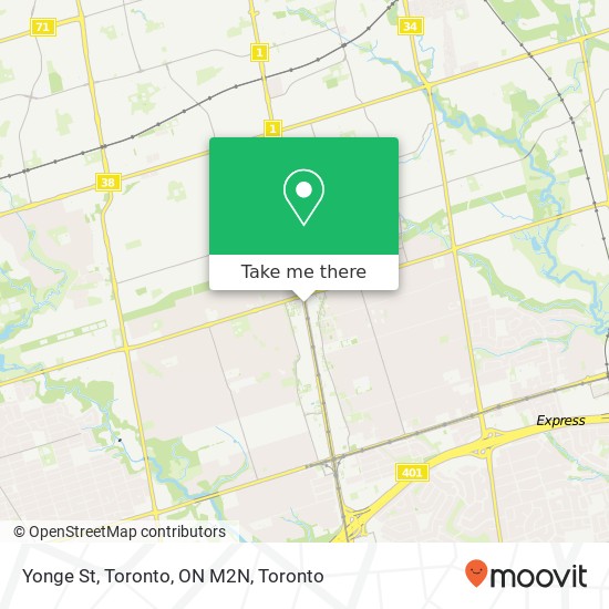 Yonge St, Toronto, ON M2N map