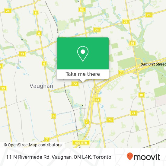 11 N Rivermede Rd, Vaughan, ON L4K map