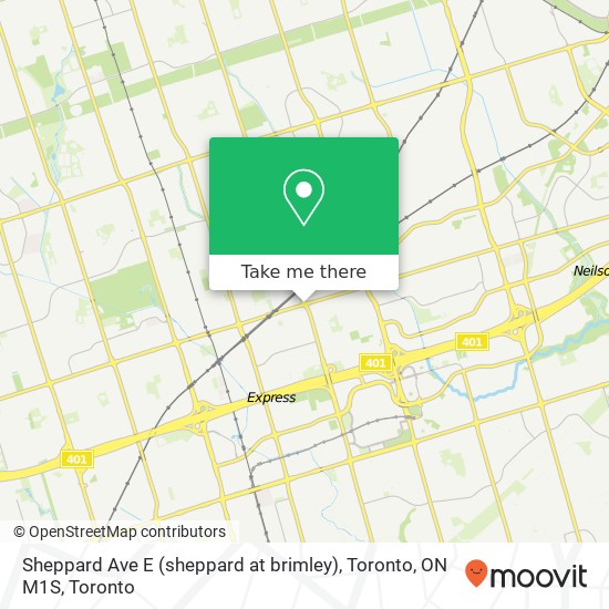 Sheppard Ave E (sheppard at brimley), Toronto, ON M1S map