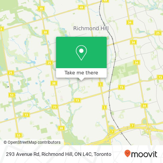 293 Avenue Rd, Richmond Hill, ON L4C map