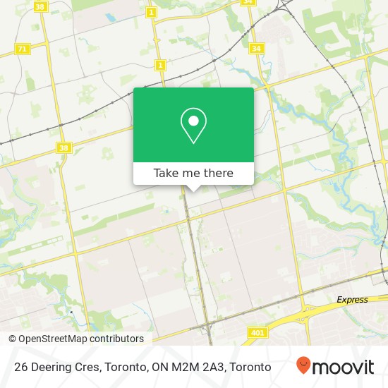 26 Deering Cres, Toronto, ON M2M 2A3 map