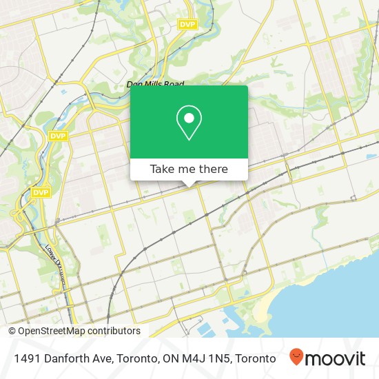 1491 Danforth Ave, Toronto, ON M4J 1N5 map