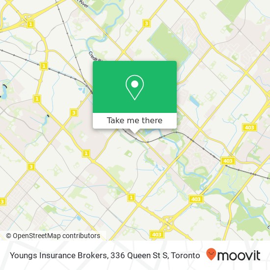 Youngs Insurance Brokers, 336 Queen St S map