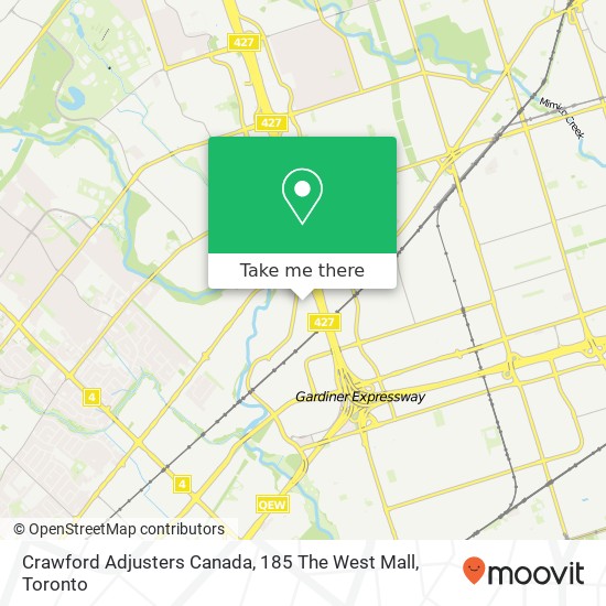 Crawford Adjusters Canada, 185 The West Mall map