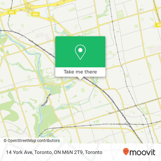 14 York Ave, Toronto, ON M6N 2T9 map