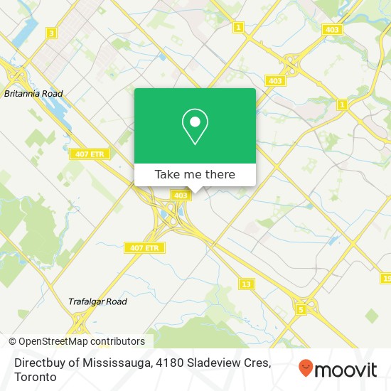 Directbuy of Mississauga, 4180 Sladeview Cres map