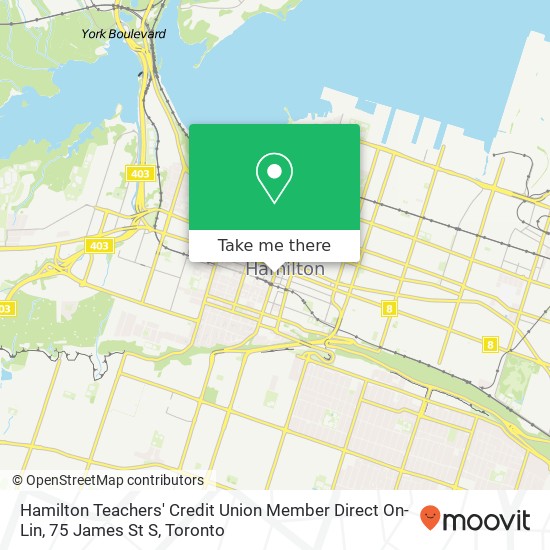 Hamilton Teachers' Credit Union Member Direct On-Lin, 75 James St S map