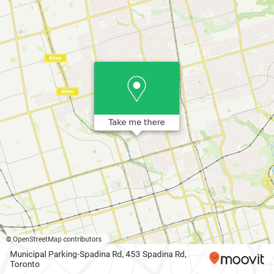 Municipal Parking-Spadina Rd, 453 Spadina Rd map