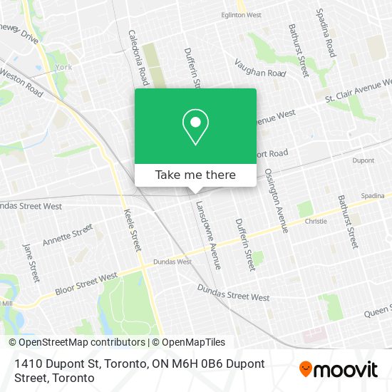 1410 Dupont St, Toronto, ON M6H 0B6 Dupont Street map