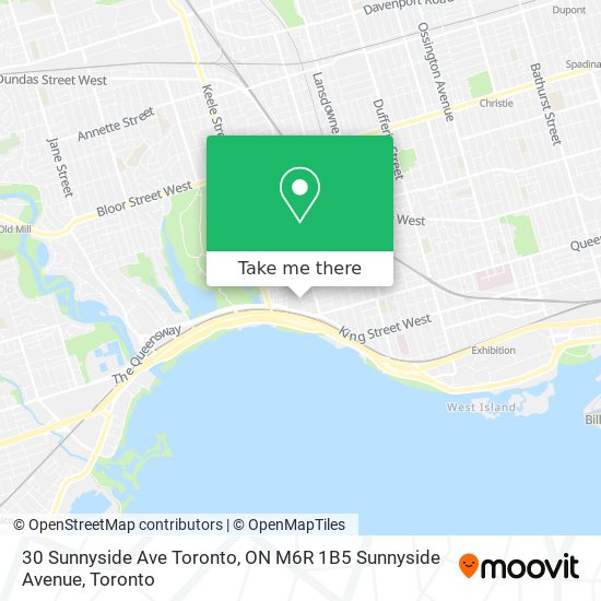 30 Sunnyside Ave Toronto, ON M6R 1B5 Sunnyside Avenue map