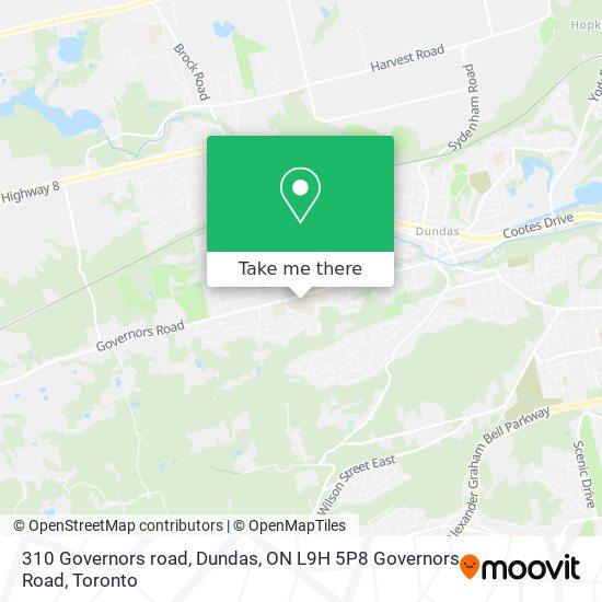 310 Governors road, Dundas, ON L9H 5P8 Governors Road map