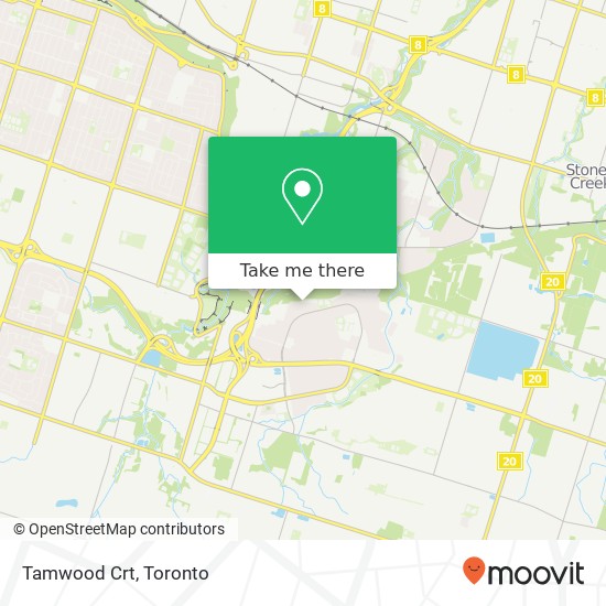 Tamwood Crt map