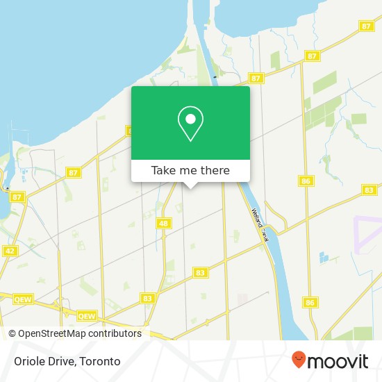 Oriole Drive map