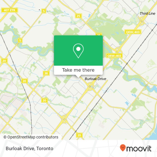 Burloak Drive map