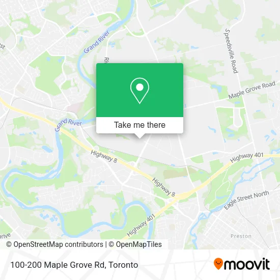 100-200 Maple Grove Rd map