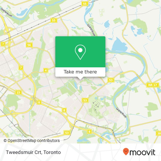 Tweedsmuir Crt map