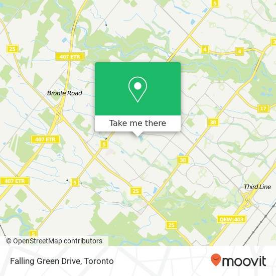 Falling Green Drive map