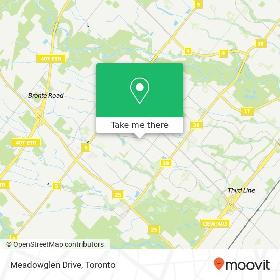 Meadowglen Drive map