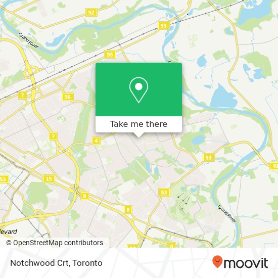 Notchwood Crt map