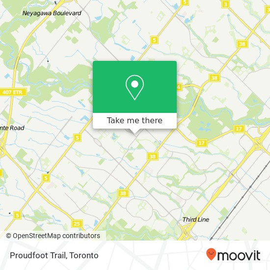 Proudfoot Trail map