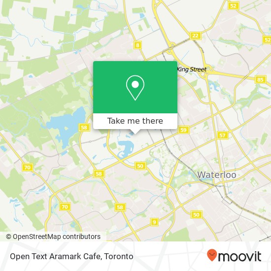Open Text Aramark Cafe map