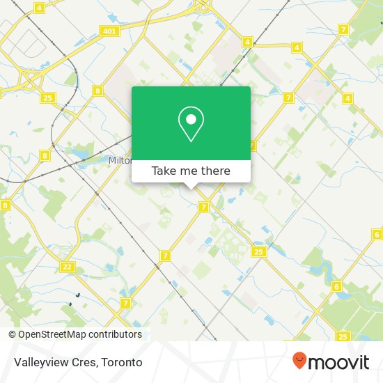 Valleyview Cres map