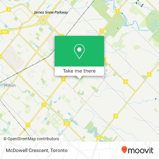 McDowell Crescent map