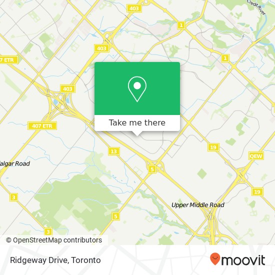 Ridgeway Drive map
