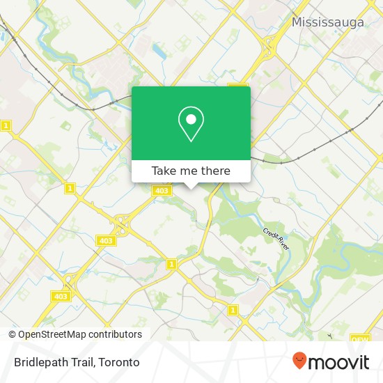 Bridlepath Trail map