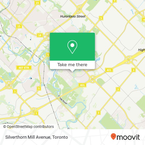 Silverthorn Mill Avenue map