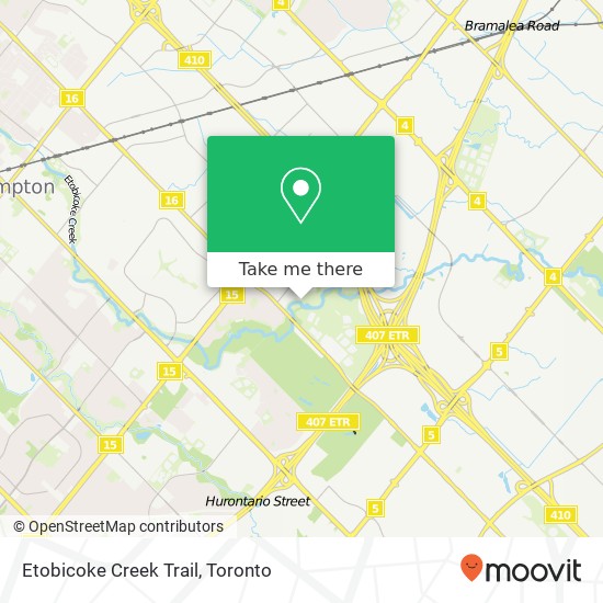 Etobicoke Creek Trail map