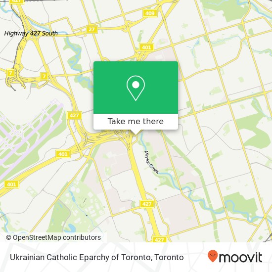 Ukrainian Catholic Eparchy of Toronto map