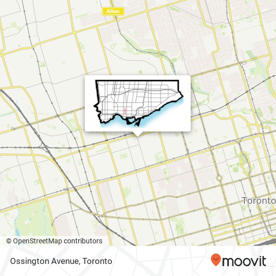 Ossington Avenue map