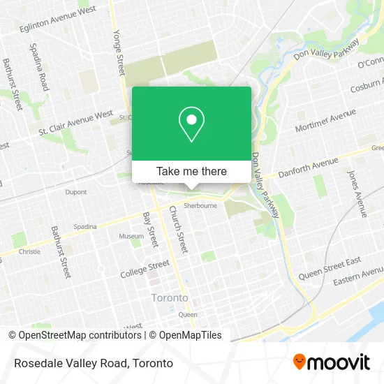 Rosedale Valley Road map