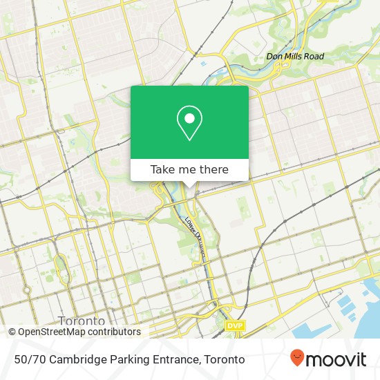 50 / 70 Cambridge Parking Entrance map