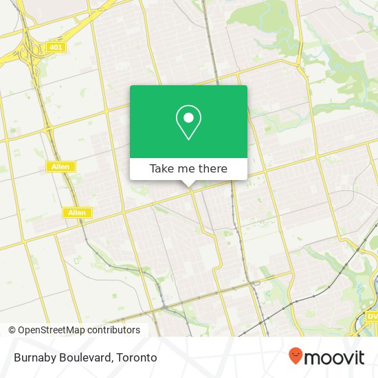 Burnaby Boulevard map