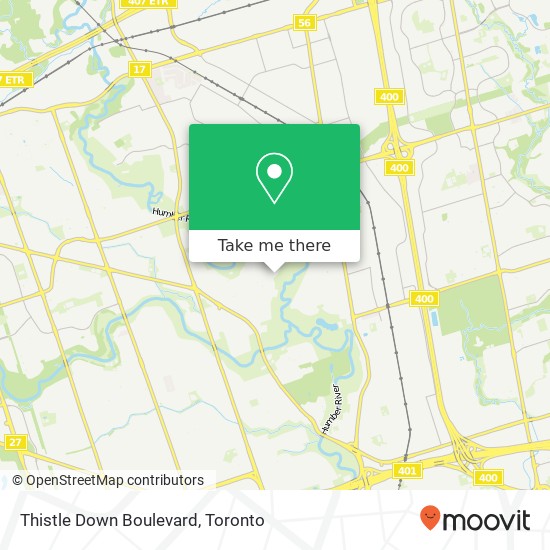 Thistle Down Boulevard map
