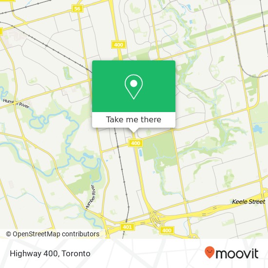 Highway 400 map