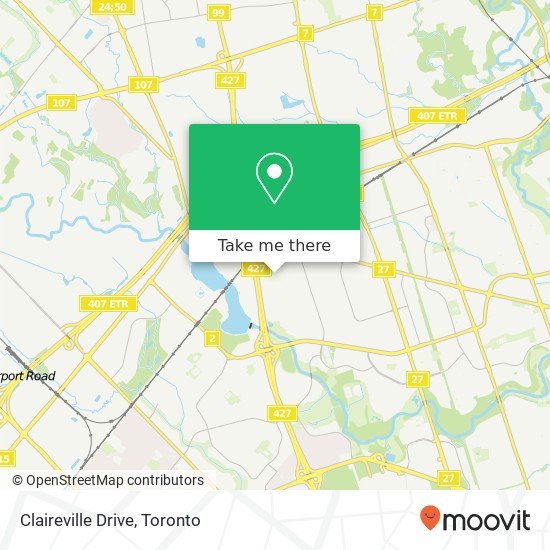 Claireville Drive map